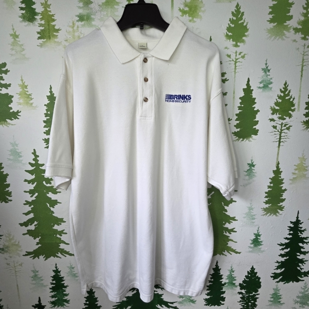 Brinks White Polo Shirt Uniform for Men